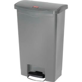 Slim Jim 1883606 Plastic Step On Container, Front Step 24 Gallon - Gray