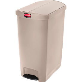 Slim Jim 1883553 Plastic Step On Container, End Step 24 Gallon - Beige
