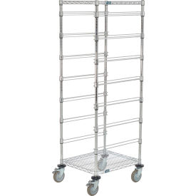 21"L x 24"W x 69"H Chrome Wire Cart - 7 Level