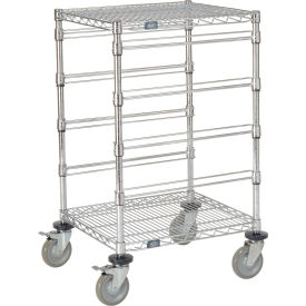 21"L x 24"W x 40"H Chrome Wire Cart - 4 Level