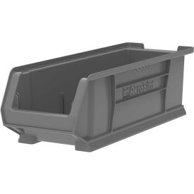 Plastic Super-Size Stacking Bin, 23-7/8"L x 8-1/4" W x 7"H, Gray