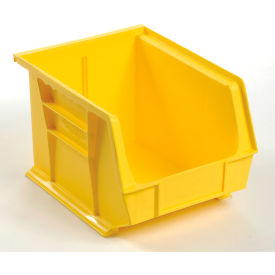 Plastic Hang & Stack Bin, 10-3/4"L x 8-1/4"W x 7"H, Yellow