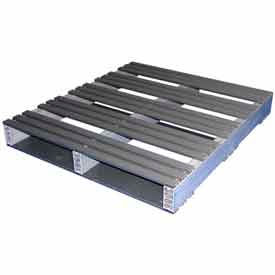 Extruded Open Deck Pallet, Plastic, 2-Way Entry, 36" x 32", 3000 Lb Static Capacity