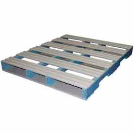 Extruded Open Deck Pallet, Plastic, 4-Way Entry, 48" x 40", 3000 Lb Static Capacity