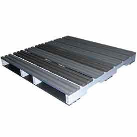 Extruded Open Deck Pallet, Plastic, 4-Way Entry, 48" x 48", 4000 Lb Static Capacity