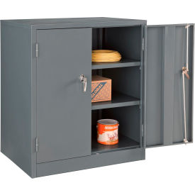 Counter Height Cabinet, 36"W x 24"D x 42"H, Assembled, Gray