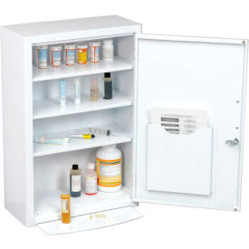 Medicine Cabinet with Pull-Out Shelf, 18"W x 8"D x 27"H, White