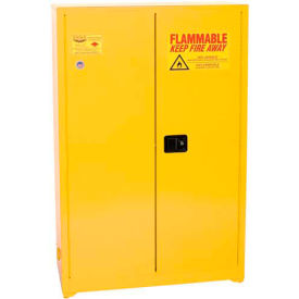 Paint/Ink Safety Cabinet with Self Close BiFold - 60 Gallon Yellow