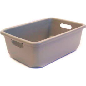 Plastic Tote Container, 18"L x 12-1/2"W x 6-1/2"H, Gray