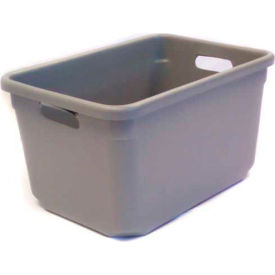 New England Plastic Tote Container, 18"L x 12-1/2"W x 10"H, Gray