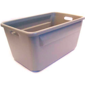 New England Plastic Tote Container, 24-1/8"L x 14-3/8"W x 12"H, Gray