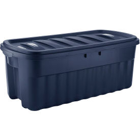 Roughneck Jumbo Storage Tote, 43"L x 21-1/4"W x 17-7/8"H, Indigo Metallic, Polyethylene