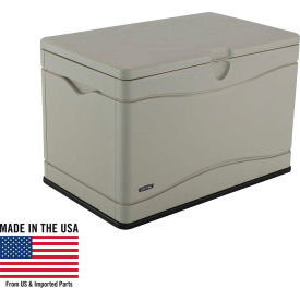 Outdoor Deck Storage Box 80 Gallon, Sand w/Black Bottom