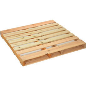 Stackable Open Deck Pallet, New Hardwood, 2-Way, 48"x48", 3500 Lb Stat Cap
