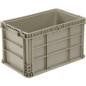 Stackable Straight Wall Container, Solid, 24"L x 15"W x 14"H, Gray