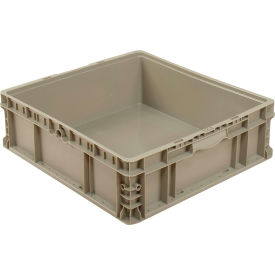 Stackable Straight Wall Container, Solid, 24"L x 22"W x 7"H, Gray