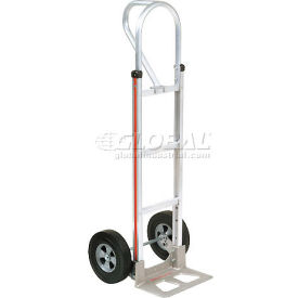 Aluminum Hand Truck Loop Handle Semi-Pneumatic Wheels