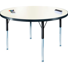 Whiteboard Activity Table 48" Diameter Circle, Juvenile Adjustable Height