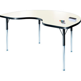 Whiteboard Activity Table 48" x 72" Kidney, Standard Adjustable Height