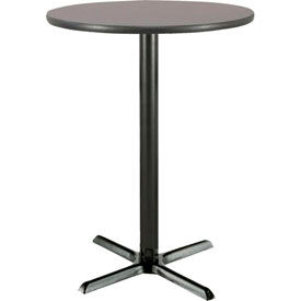 30" Round Bar Height Restaurant Table, Graphite