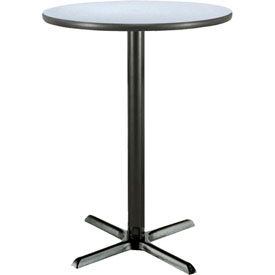 30" Round Bar Height Restaurant Table, Gray