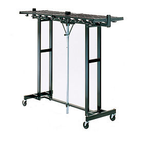 Hook Style Folding Coat Rack with 40 Triple Prong Hooks, Capacity 120 Coats