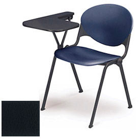 Stacking Arm Chair Desk w/ Left Handed Tablet - Charcoal Seat & Back