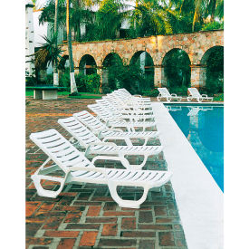 Bahia Adjustable Resin Chaise - White