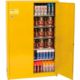 Paint/Ink Safety Cabinet with Manual Close - 30 Gallon Yellow
