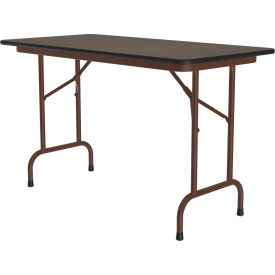 Melamine Folding Table, 24" x 48", Walnut