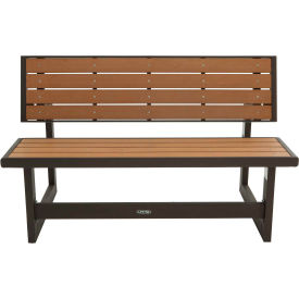 Simulated Wood Convertible Bench/Table, Light Brown