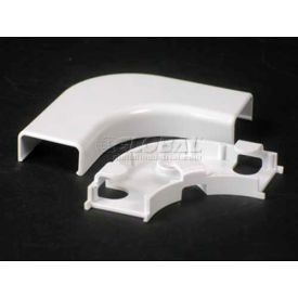 90° Flat Elbow, FiberReady, Fog White, 3"L