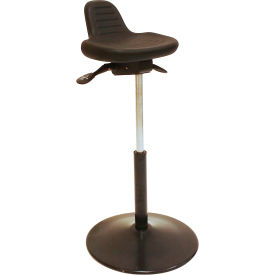 Sit-Stand Pneumatic Height Adjustable Stool, 21"-31" Seat Height, Black