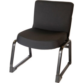 Big & Tall Heavy-Duty Side Chair, Fabric, Black