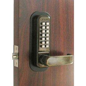 Digital Door Lock 2835 Lever Handle, Antique Brass