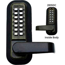 Digital Door Lock 2835 Lever Handle with Double Combination, Antique Brass