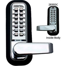 Digital Door Lock 2835 Lever Handle with Double Combination, Bright Chrome