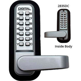 Digital Door Lock 2835 Lever Handle with Double Combination, Satin Chrome