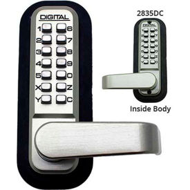 Digital Door Lock 2835 Lever Handle with Double Combination, Satin Nickel