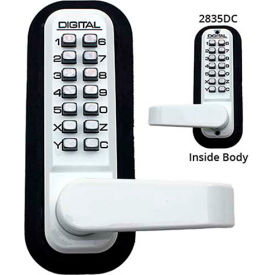 Digital Door Lock 2835 Lever Handle with Double Combination, White