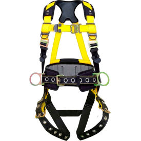 Guardian Series 3 Harness With Waist Pad, Tie Back Legs, 3 D-Rings, XL-XXL
