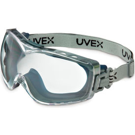 Stealth OTG Safety Goggle, Navy Frame, Clear Lens, Anti-Scratch, Anti-Fog