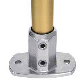 Aluminum Standard Railing Flange, 1-1/4" Dia.