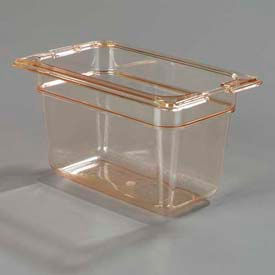 Topnotch® One-Ninth Size Pan 6-3/4" x 4-1/4", Amber, 4" Deep