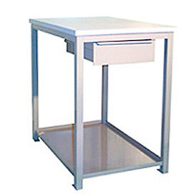 Built-Rite Drawer, Shelf Shop Stand, Shop Top Square Edge, 18"W x 24"D x 36"H, Blue