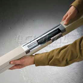 Two Channel Pole, (4) 12" Removable Communications Covers, 15'5"L