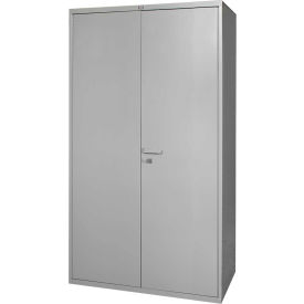 Heavy Duty Storage Cabinet, 16 Gauge, 48"W x 24"D x 84"H, Gray