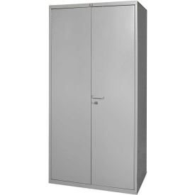 Heavy Duty Storage Cabinet, 14 Gauge, 36"W x 18"D x 78"H, Gray