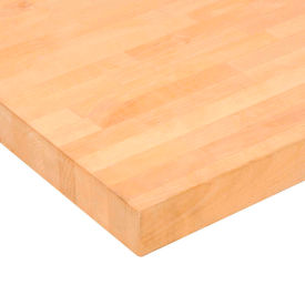 Workbench Top, Birch Butcher Block Square Edge, 60"W x 30"D x 1-1/2" Thick