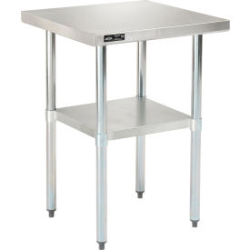 430 Stainless Steel Table, 24 x 24", Undershelf